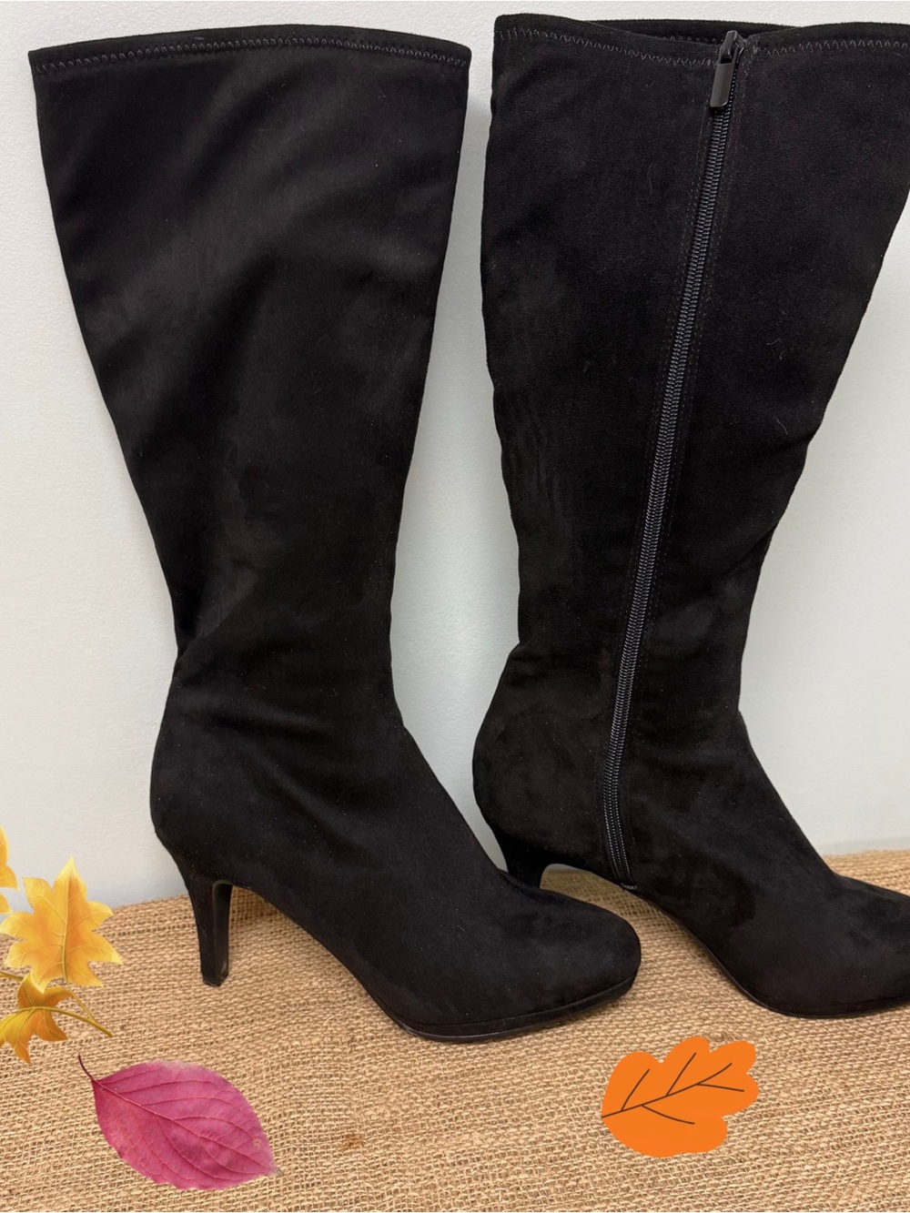 Impo stretch Heeled Women's Boots, size 8.5 Black